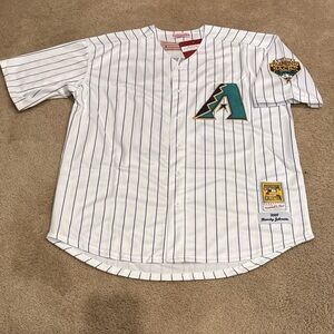 Randy Johnson Arizona Diamondbacks Jersey Mens XL NWT 2001 Home White Pinstriped